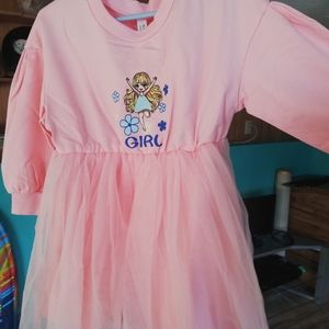 New girls Tutu long sleeve dress
